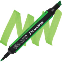 Маркер художественный "Pro" ярко-зеленый, двухсторонний PMSMEAD