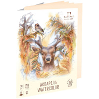 Папка д/акварели А3 10л 200г/м2 100% хлопок "Король Олень" слоновая кость П-4723