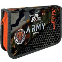 Пенал "Развездка" 20х13х3см прямоугольный одностворчатый, 2 откидные планки, ткань ПО-42