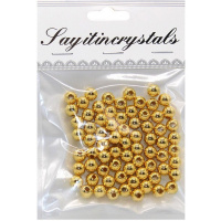 Набор бусин 13х10см, золото 8мм Y9017-19