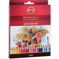Карандаши акварельные 36 цветов "Mondeluz" шестигранные дерево, картон 3719