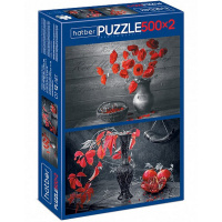 Пазлы 500+500 эл. "Premium. 2 картинки в 1 коробке. Black&Red" 46х34см 061817