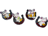 Статуэтка Мышка с подковой 5х4,4см Y8270-19