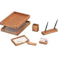 Набор настольный 6 предметов, дуб дерево, светло-коричневый K6B-35A/811885