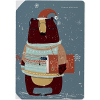 Тетрадь А5 40л клетка "Smart bear" прошитый блок матовая ламинация 7-40-001/104