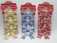 Украшение Бант 9см 3шт/уп, 3 цвета, пластик Y3808-16