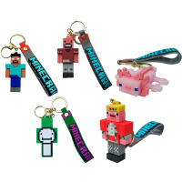 Брелок Герои Minecraft. Вид №2 7х3,5см с карабином, пвх/металл 5 видов M-2438