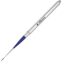 Кисть синтетика круглая №1 имитация колонка, короткая ручка, в футляре 4680043633968