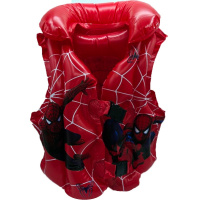 Надувной жилет для плавания с воротником 53х44см красный 1074