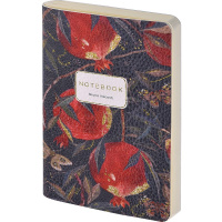 Блокнот А6 60л "Flora. Гранат" линия, прошитый блок, искусственная кожа 7-60-1316/06