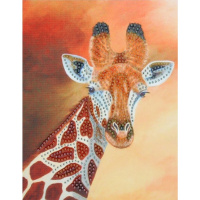 Алмазная мозаика 21х25см "Жираф" частичная выкладка ZS2242