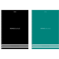 Тетрадь А4 96л клетка "Monocolour" на спирали, перфорация на отрыв, матовая ламинация 2 дизайна