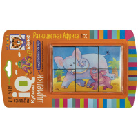 Умные кубики 6шт. "Шумелки. Разноцветная Африка" 978-5-8112-7582-3