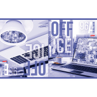 Тетрадь А5 96л клетка "Office Style" на скобе двойная обложка 96Тд5B1_06496/013463