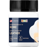 Краска акриловая по коже 50мл серебро банка Декола 26128966