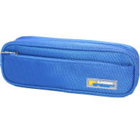 Пенал 22,5х8х5см прямоугольный, 1 отделение, 1 карман, текстиль, синий DZ1159