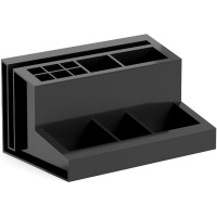 Подставка-органайзер "Leader Classic" 28,5х12,5х16,5см 12 отделений, пластик, черная 21746