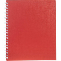 Тетрадь А5 80л клетка "Canvas. Красная" на спирали пластиковая обложка 081640