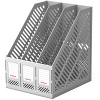 Лоток д/бумаг вертикальный 3 отделения 255х215х293мм "Classic" сборный серый 13097