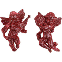 Набор ёлочных украшений 4шт "Ангел" 9см 3 цвета Y1614-14/SH06-301