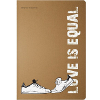 Тетрадь А5 40л клетка "Кеды love is equal" прошитый блок крафт-картон 7-40-079