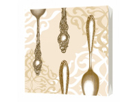 Салфетка 33х33мм 1шт Столовые приборы трехслойная 1002955