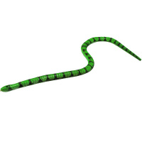 Змея 70х2см гибкая, дерево, зеленая Y10318-24