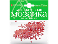 Мозаика декор. 4*4мм 200шт красный керамика 2-333/05