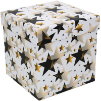 Коробка подарочная "Звезды" 18,5х18,5х19см картон M5-96