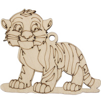 Подвеска "Тигренок №1" 9см фанера 3мм 450013