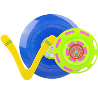 Набор №4 3 предмета  (2 летающих тарелки, бумеранг) пластик 368
