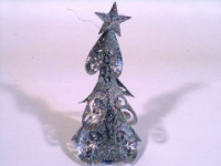 Ель настольная 21см серебро металл HTL-02/21