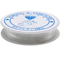 Эластомерная нить 0,6ммх8м, белая XC2391
