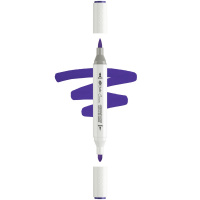 Маркер акриловый двусторонний "Сонет" сапфировый, пулевидный наконечник/кисть 273-R848