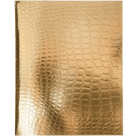 Тетрадь А5 96л клетка Croco золото бумвинил металлик на скобе 96Т5бвВ1/072798