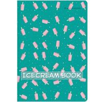 Тетрадь А5 40л клетка "Icecream" прошитый блок матовая ламинация 7-40-001/01