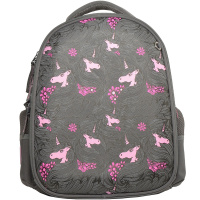 Рюкзак "Единороги. Романтика" 30х38х20см, 1000гр, 2 отделения, 2 кармана, серый 12-001-061/05