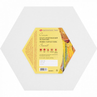 Холст на картоне шестигранный d-30см 100% хлопок, среднее зерно, 280г/м2 142452071