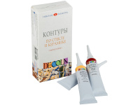 Контуры по стеклу и керамике 3 цвета 18мл металлик 5341374