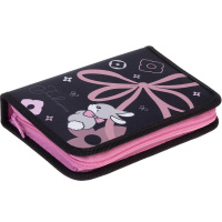 Пенал "Coquette" 20х14х4см прямоугольный одностворчатый, 2 откидные планки, ткань 093859