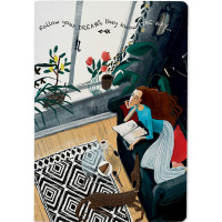 Тетрадь А5 40л клетка "Follow your dreams" прошитый блок матовая ламинация 7-40-001/133