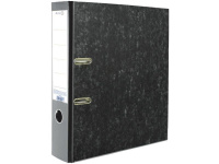 Папка-регистратор А4 75мм мраморная черная 3090305