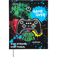 Дневник для 1-11 классов "Level Up Game" твердая обложка, искусственная кожа с поролоном, аппликация