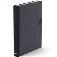 Папка на 4-х кольцах "Work inside" А4 35мм ламинированный картон 1,75мм черная 19872