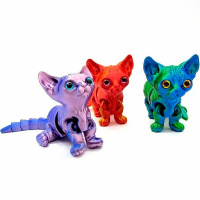 Фигурка 3D "Кошка" 17см подвижная, пластик, 6 цветов 11265-24