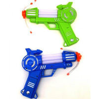Пистолет 25х20см с пропеллером 2в1 пластик (музыка, свет, крутится) зеленый/синий Y3139-15