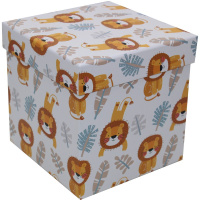 Коробка подарочная "Львята" 18,5х18,5х19см картон M5-153