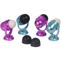 Точилка 1 отв. "Микрофон" с контейнером и ластиком, пластик, 2 вида 35-0041