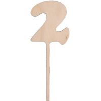 Заготовка д/декор. "Цифра 2" украшение для торта 15*5,8см ВД-116
