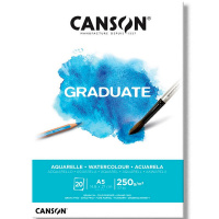 Альбом д/акварели А5 20л 250г/м2 100% целлюлоза "Graduate" склейка, мелкое зерно C400110373